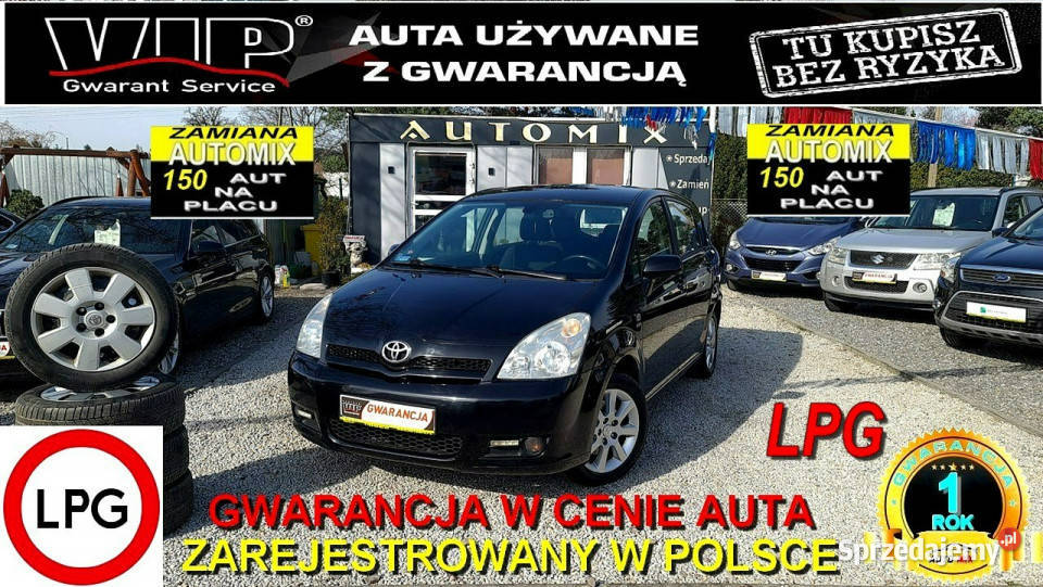 Toyota Corolla Verso SPRZEDANY 18 Benzyna Gaz światła przeciwmgielne Świdnica sprzedam