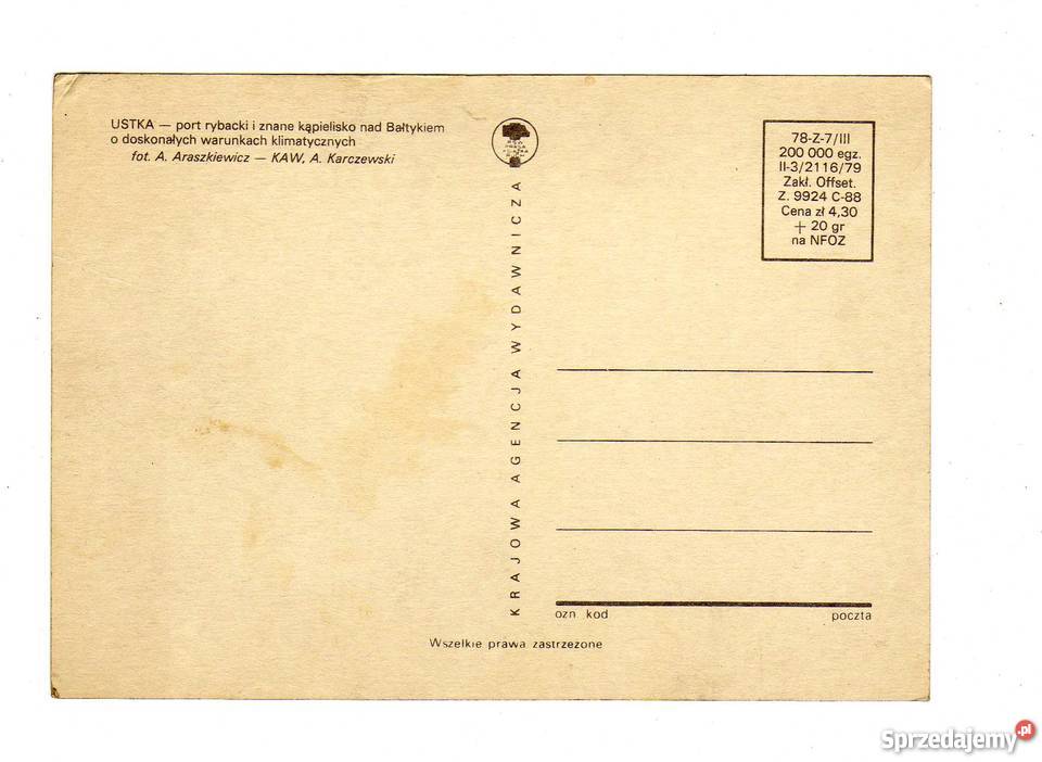 USTKA PORT RYBACKI POCZTÓWKA WIELOWIDOKOWA świętokrzyskie Krynki sprzedam