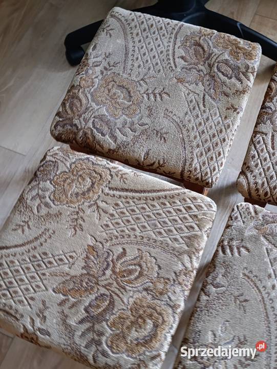 taboret taborety drewniane 4 sztuki komplet Poznań
