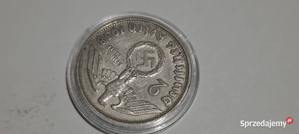 moneta Niemcy Trzecia Rzesza 2 reichsmarki 1938 sprzedam