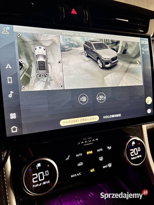 Jaguar F PACE P400 R DYNAMIC S 400 MHEV Tempomat elektrycznie ustawiane fotele