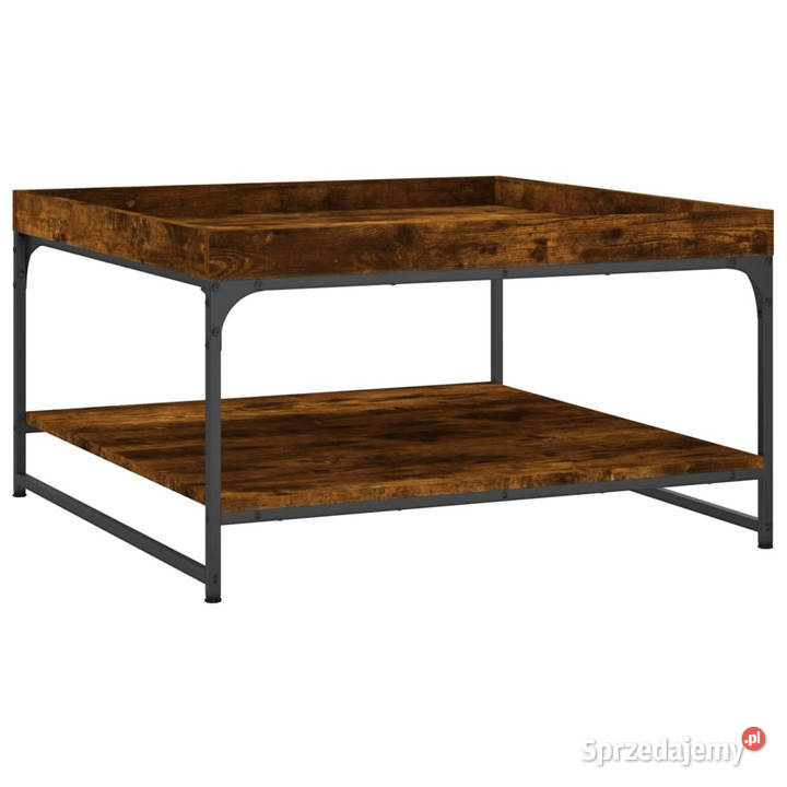 Stolik kawowy przydymiony dąb 80x80x45 WM832815 mazowieckie