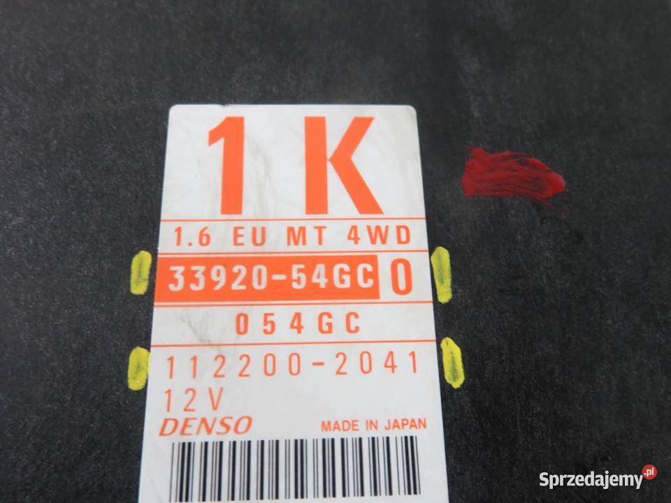 STEROWNIK SUZUKI LIANA LIFTBACK 16 4WD 3392054GC sprzedam