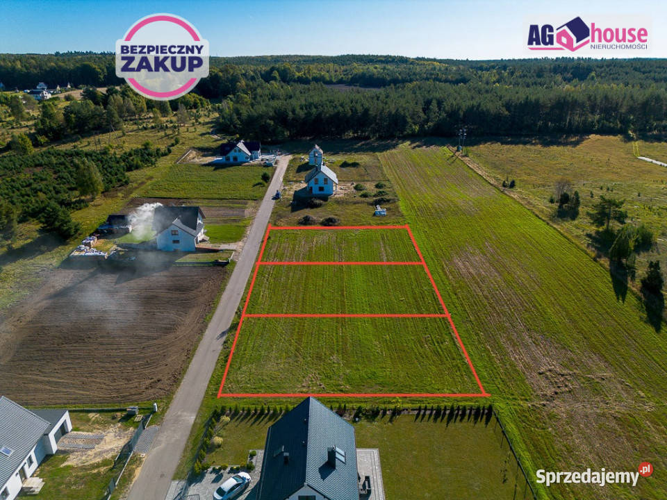 Działka Stężyca 1006m2 budowlana