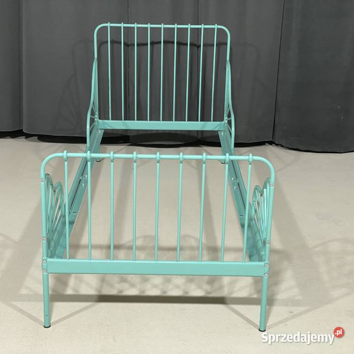 IKEA MINNEN łóżko rosnące rama łóżka turkusowe Budno