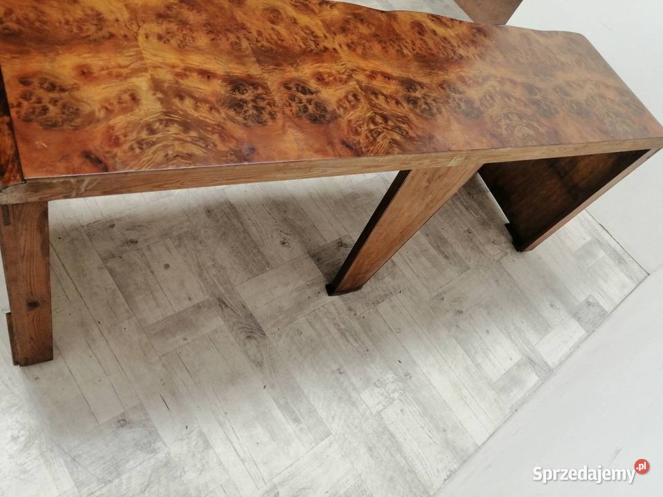 biurko art deco stare do biura orzech duże