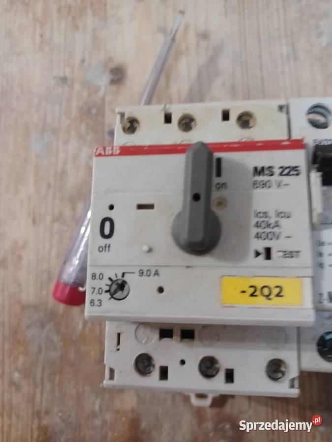 Wyłącznik silnikowy ABB MS225 639A 40kA Suwałki sprzedam