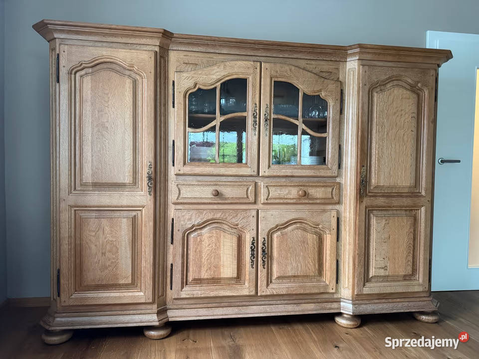 Ładny kredens dębowy dębowa biblioteka serwantka Sypniewo