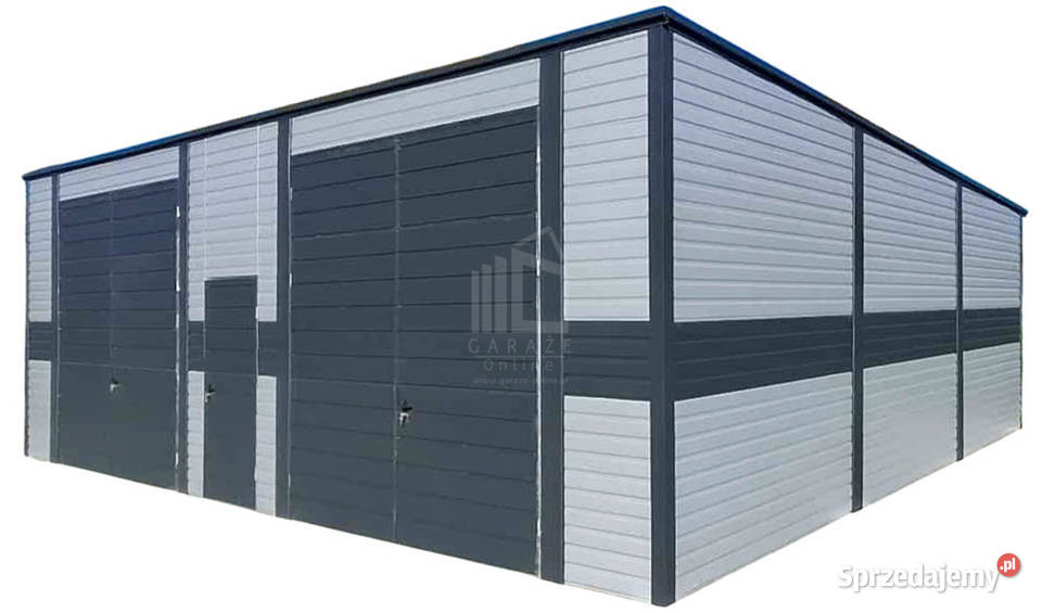 Hala garaż blaszany 8x9m 2 x brama dwuskrzydłowa Łańcut