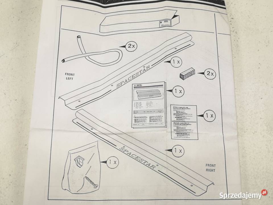 LISTWY NAKŁADKI PROGOWE MITSUBISHI SPACE STAR