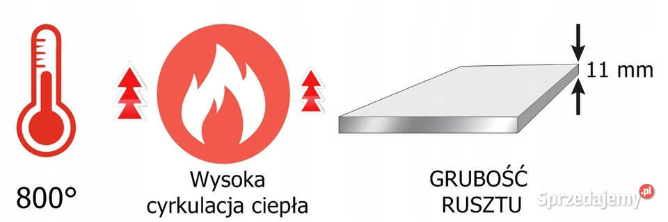 Ruszt żeliwny do kominka piecyka 235x295 Szczucin
