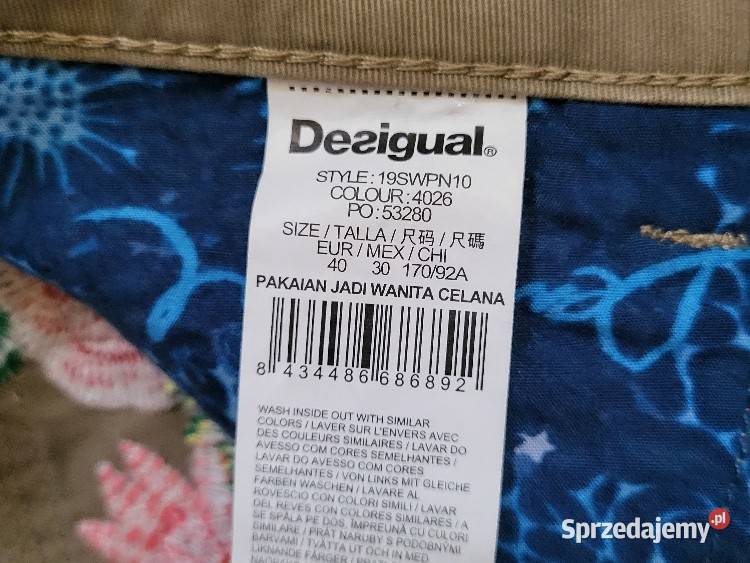Spodnie 40 khaki Desigual Jelenia Góra