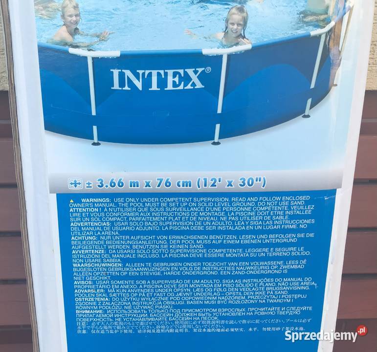 Duży basen INTEX ogrodowo stelażowy 366 x 076 m wielkopolskie
