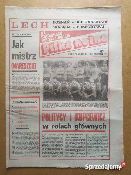 Tygodnik Piłka Nożna rocznik 1990 łódzkie