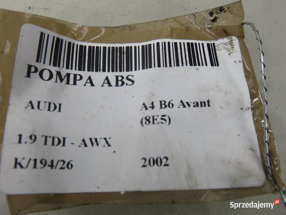 POMPA ABS AUDI A4 B6 8E5 0265950011