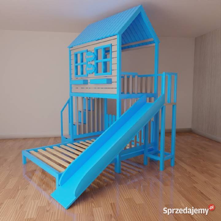Łóżko łóżeczko pietrowe domek drewniany dzieci z 290cm Chorzów sprzedam