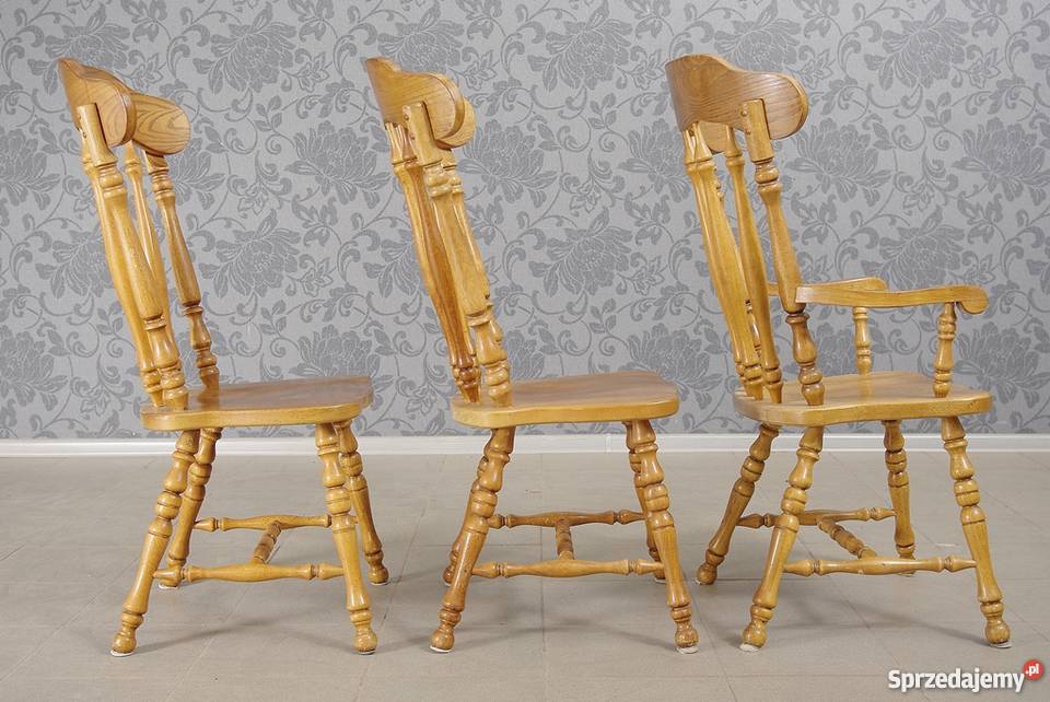 Krzesła w amerykańskim stylu 6 komplet 4768 opolskie Nysa