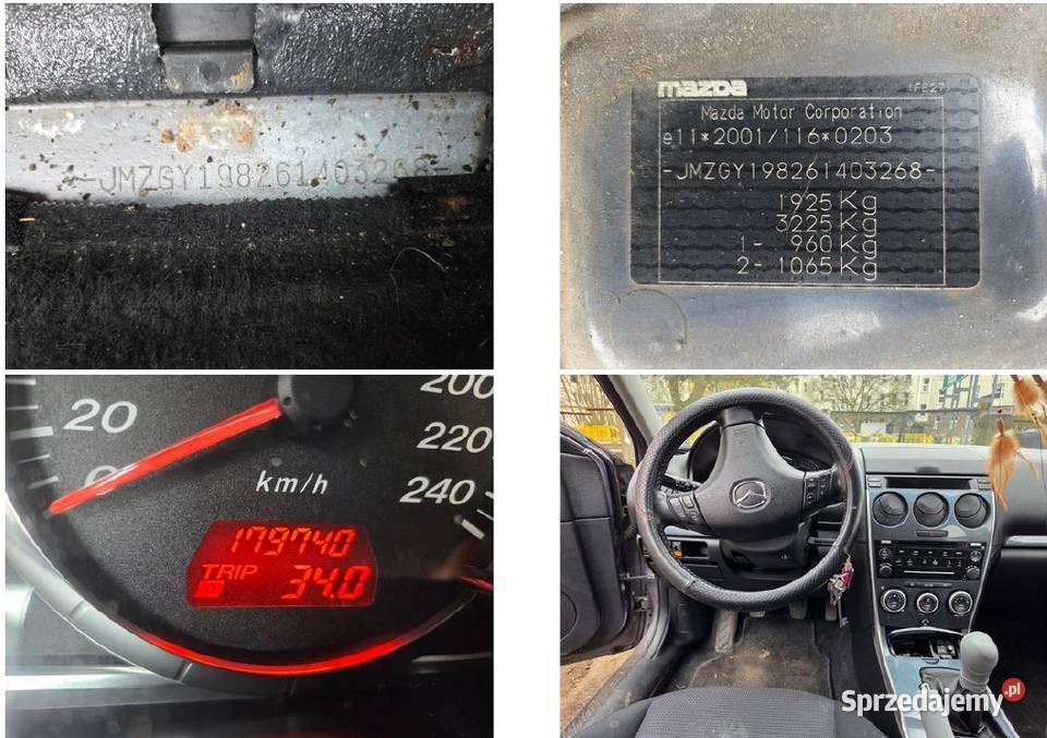 Mazda 6 I sprzedaż syndyka centralny zamek Szczecin sprzedam