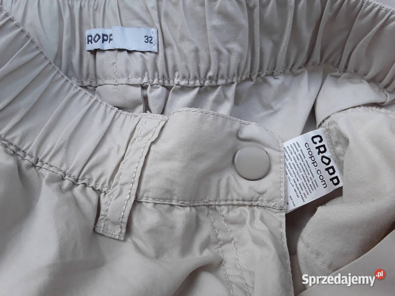 Kremowe spodnie parchute baggy Cropp r32 Rozmiar 32(XXS) mazowieckie Warszawa