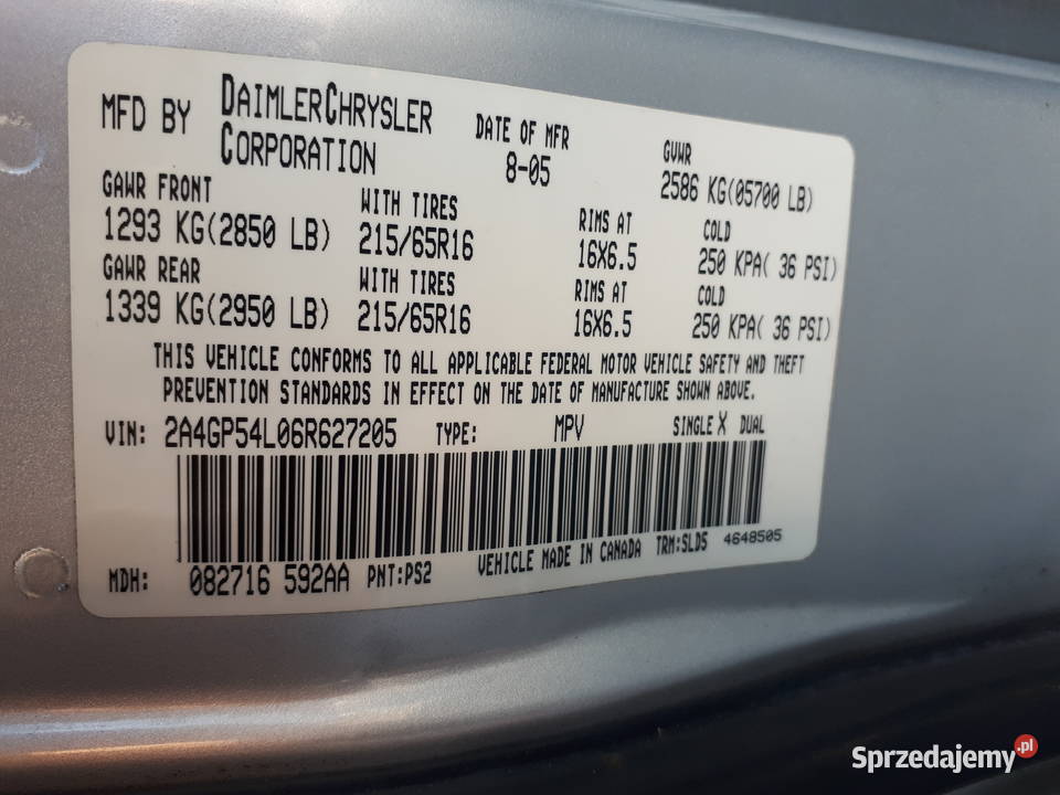 Chrysler Town Country 38 V 6