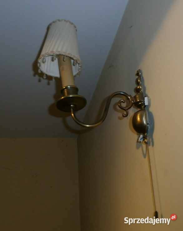 Mosiężne Lampy Ścienne Świece Kinkiety Vintage Kraków sprzedam