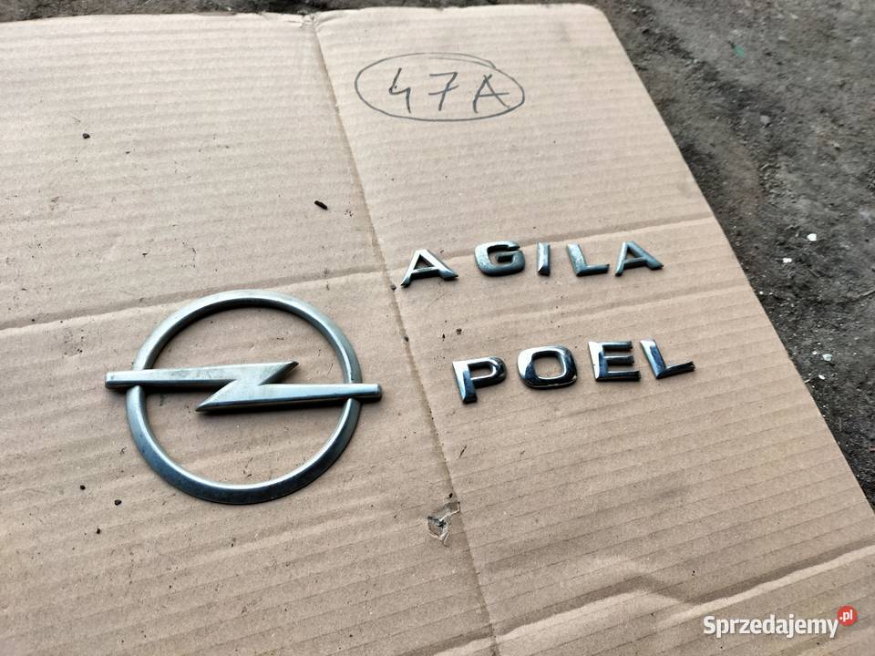 OPEL AGILA A NAPIS ZNACZEK EMBLEMAT Kamień-Kolonia