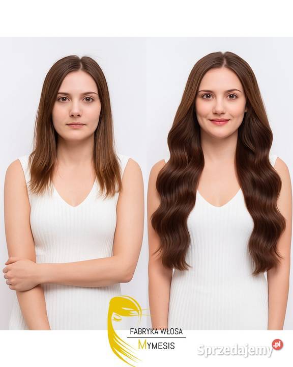 Włosy Tape On 42 Kolor Czekolada 4 100 naturalne śląskie Katowice