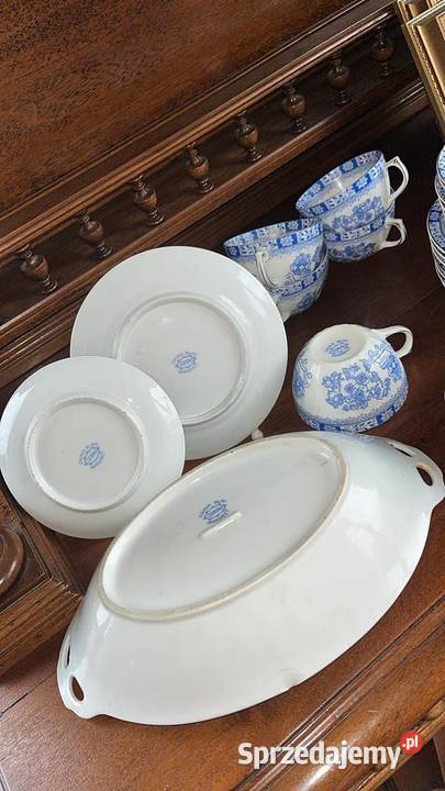Półmisek SORAU China Blau Seria MARGRET Sygnat Porcelana i szkło Gdańsk