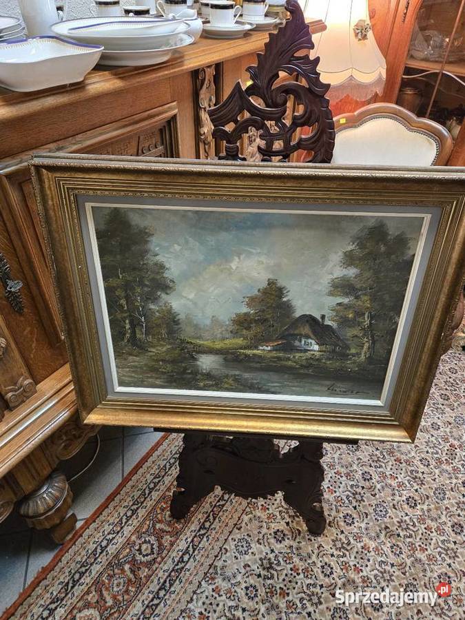 Obraz na Płótnie w Złotej ramie pejzaż Kalisz