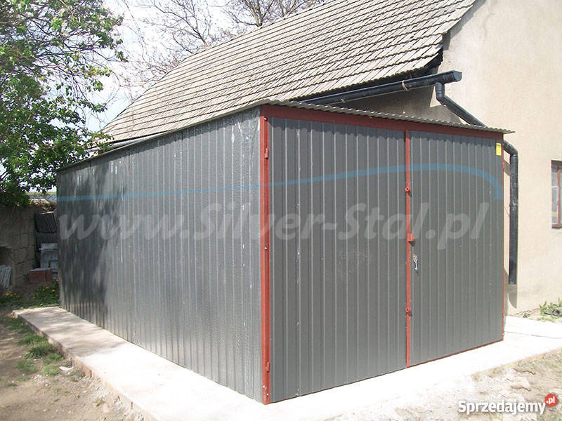 Garaż blaszak 4x10 dach jednospadowy brama świętokrzyskie Kielce
