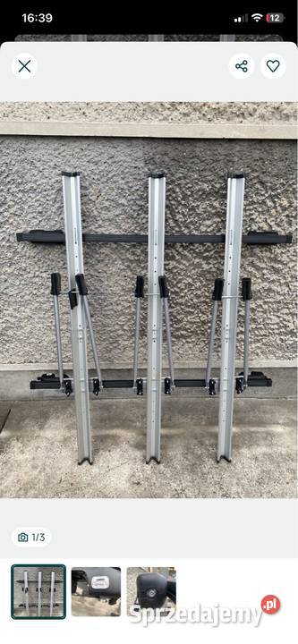 Bagażnik dachowy rowerowy na 3 rowery belki na Blachownia sprzedam