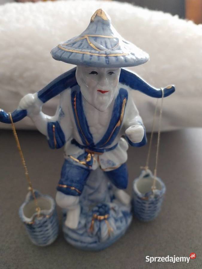 Porcelanowa figurka azjatyckiego rybaka Gdynia