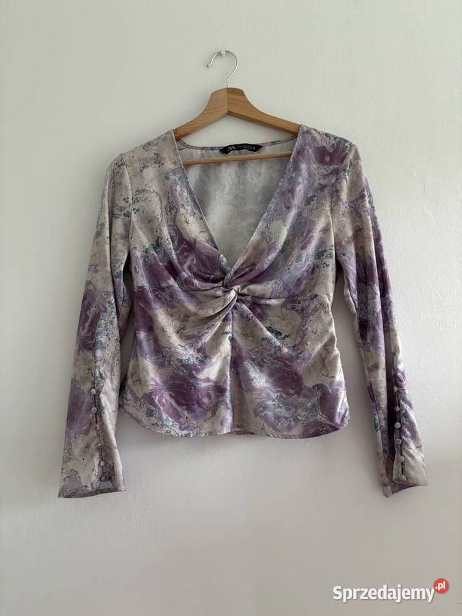 bluzka elegancka marmurkowa satynowa zara xs Warszawa