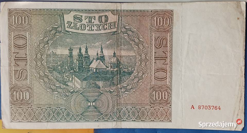 100 złotych 1 VIII 1941 rKraków seria A Konin
