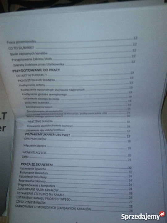 Radio cb scaner czestotliwosci uniden UBC125XLT Markowa