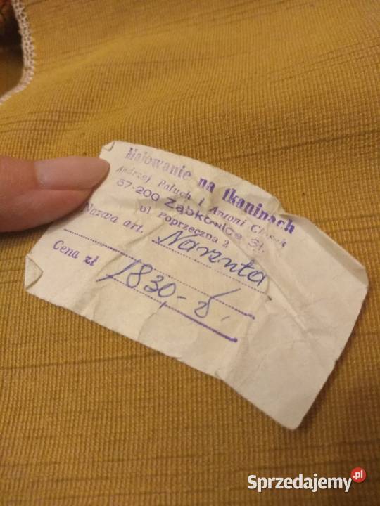 Malowana narzuta PRL z frędzlami Dekoracje i ozdoby podkarpackie Rzeszów