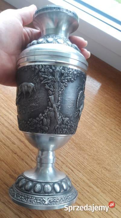 Puchar wazon cyna motyw myśliwski trofeum Pozostałe Radom