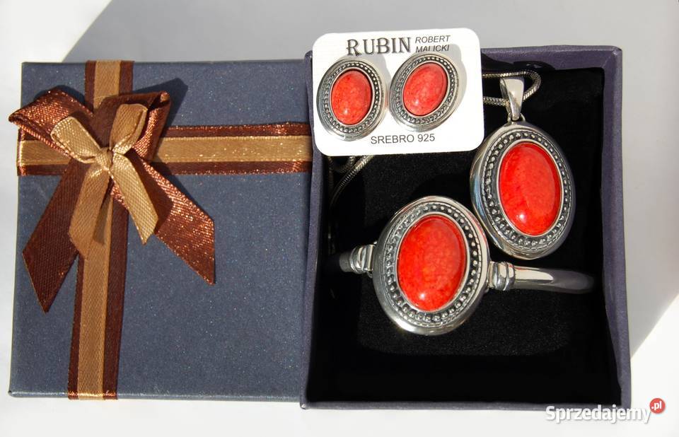 Wisior bransoletka kolczyki nowy komplet koral Lublin sprzedam