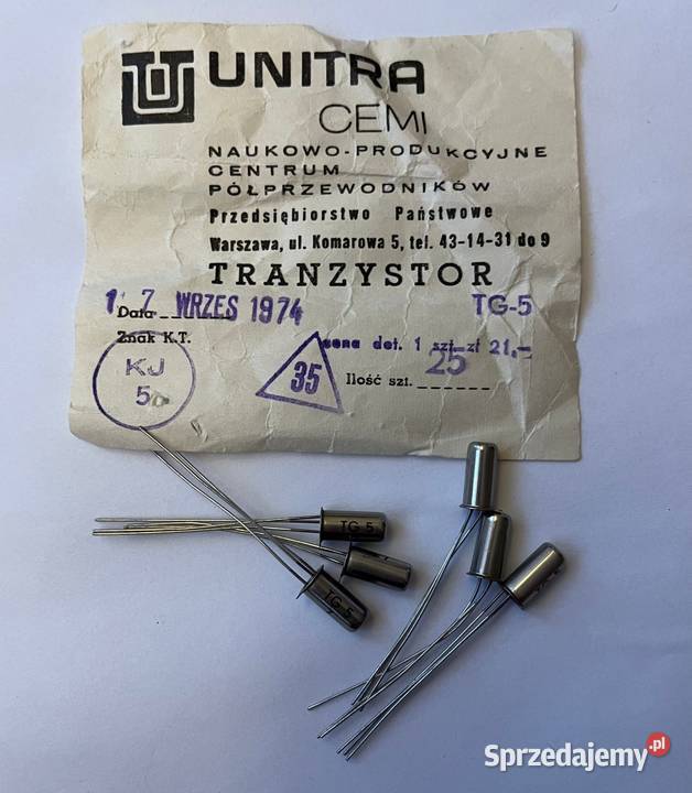 6 Tranzystor germanowy TG5 Unitra CEMI NOWE Łódź