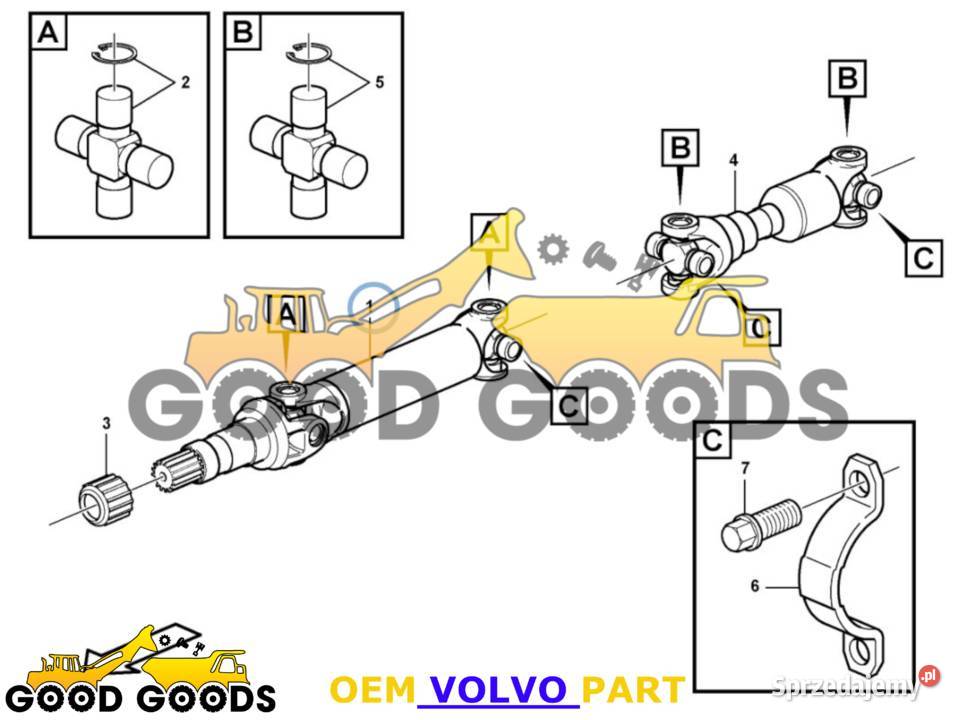 VOLVO WAŁ NAPĘDOWY PRZEDNI BL71 15017908 Władysławów