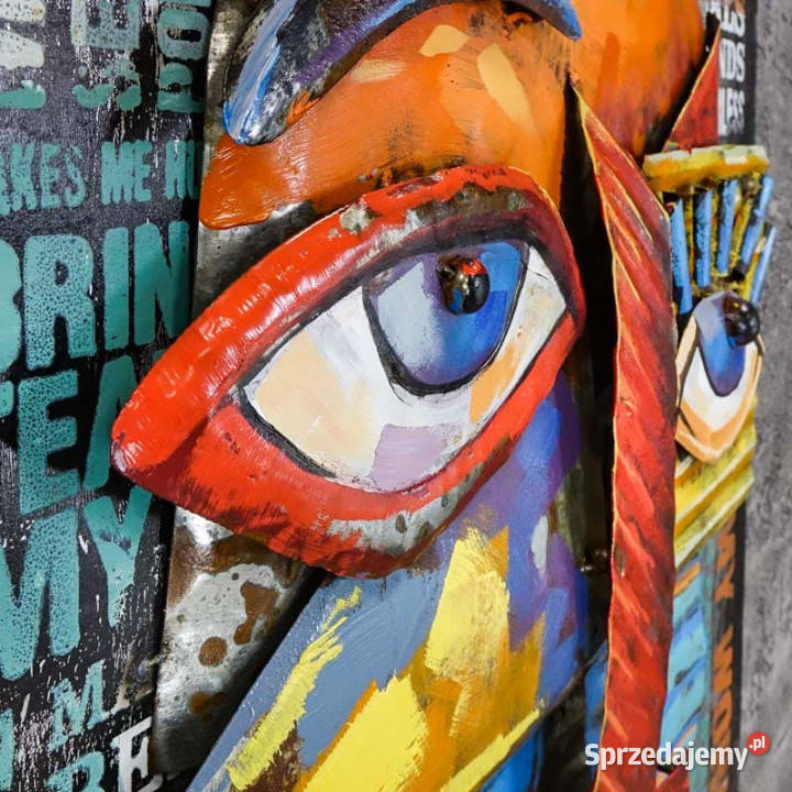 Obraz metalowy 3D LOFT KUBIZM 60x90 inny kolor Chmielnik