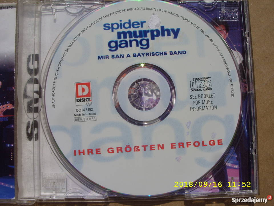 SPIDER MURPHY GANG CD rock dolnośląskie Wołów sprzedam