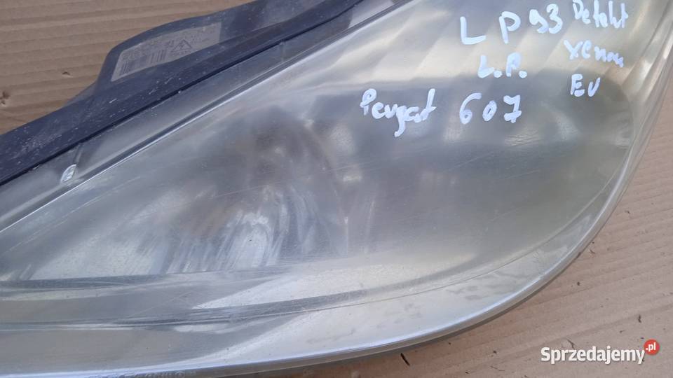 PEUGEOT 607 I LAMPA PRZÓD LEWA XENON EU wielkopolskie Zbierkowo