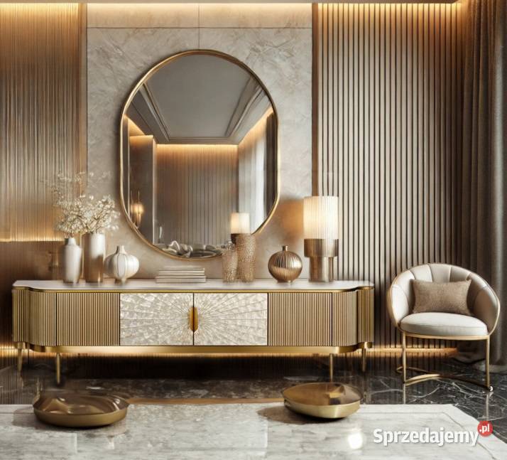 Komoda RTV złota Champion Glamour Premium Golkowice