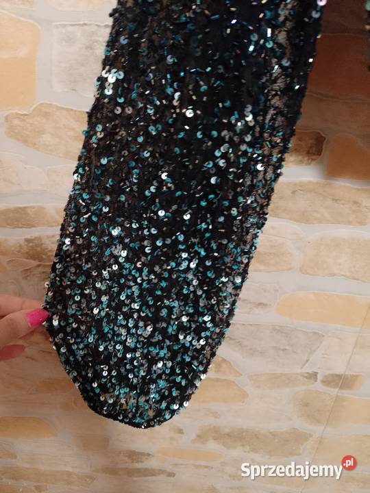 38M Handmade Bogato zdobiona cekinami bluzka Bluzki i koszule małopolskie