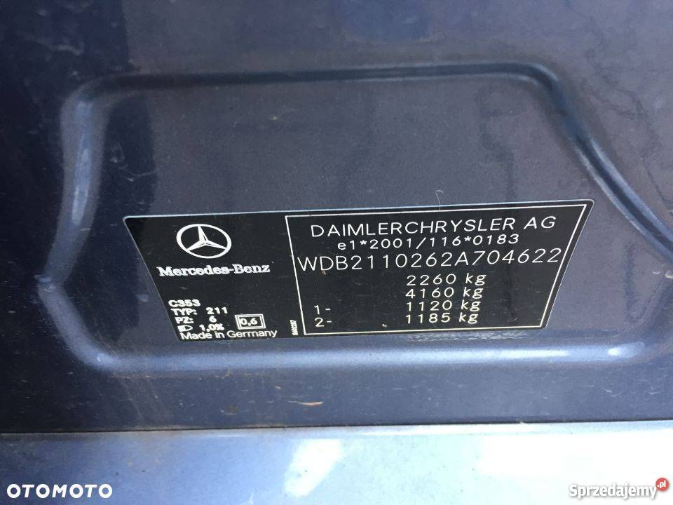 Merceres W211 E320 CDI Anglik Gliwice