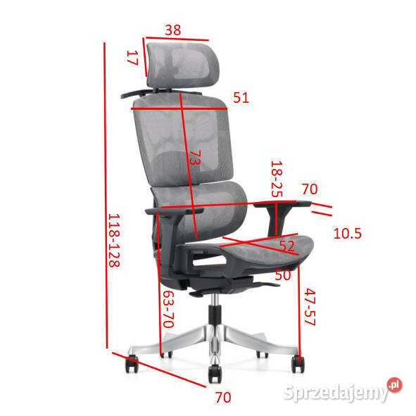 Fotel ergonomiczny ANGEL biurowy obrotowy Otus Jarosław