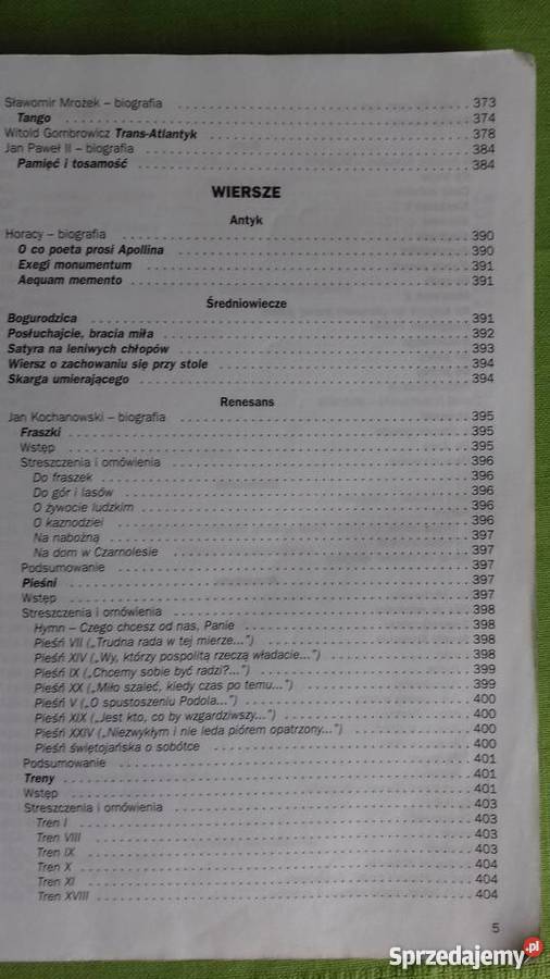 Opracowania lektur i wierszy Podręczniki Małkinia Górna sprzedam