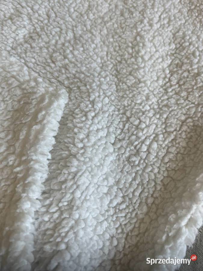 Biała bluza sweter z kapturem baranek Jasło