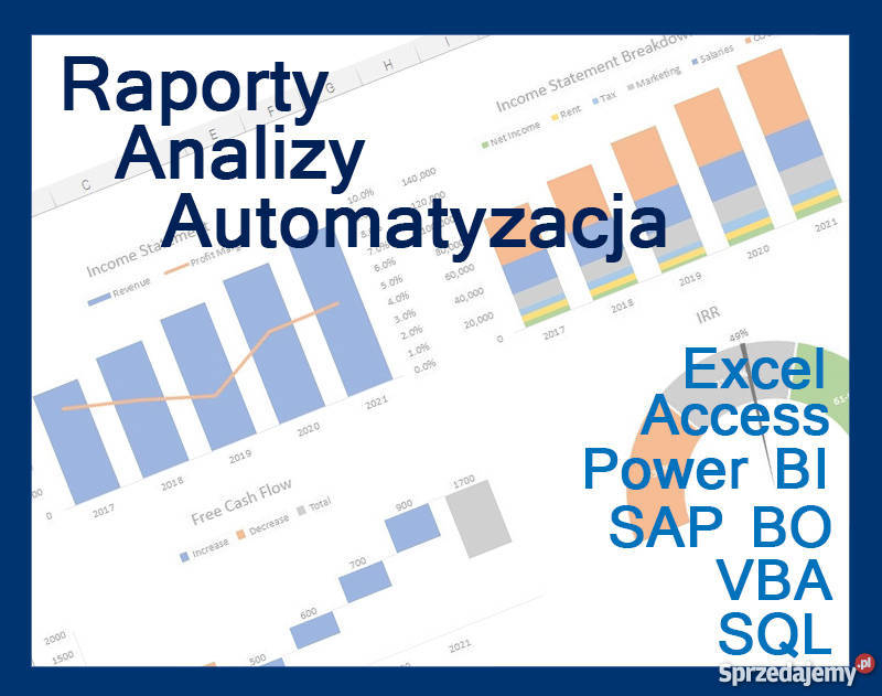 Raporty automatyzacja analizymakra SQL VBA Excel mazowieckie